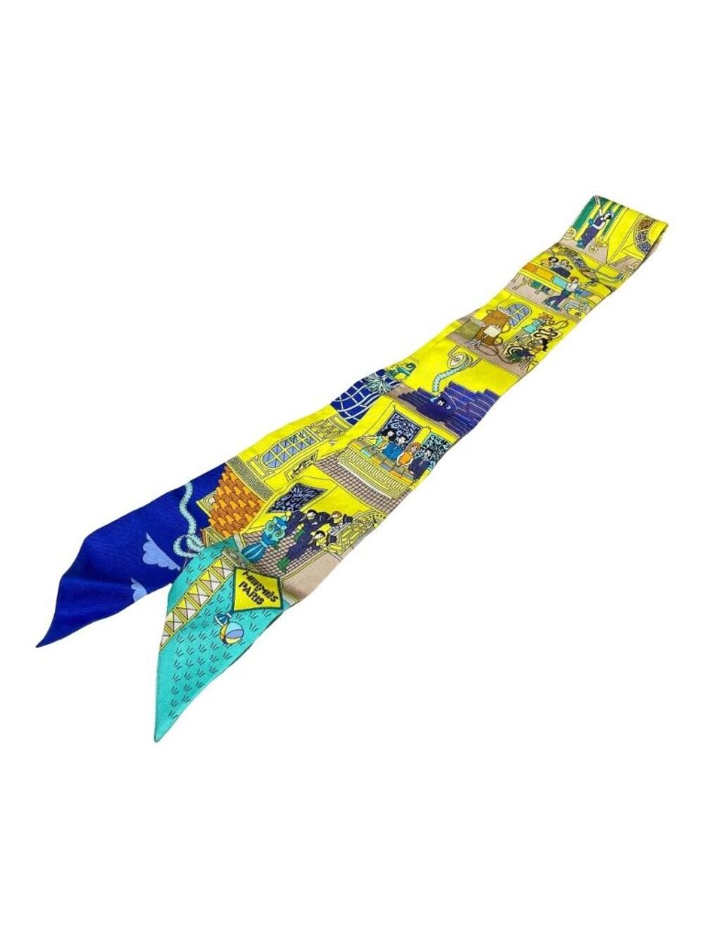 Hermes la Maison Des Carres Twilly Scarf Yellow